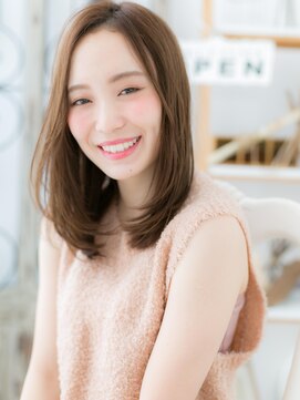 モッズヘア 越谷西口店(mod's hair) *mod's越谷*大人かわいい♪センターパートやわらかセミディa