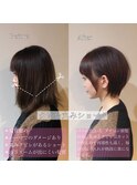 大人可愛い　小顔ナチュラルショートボブ30代40代50代鹿児島