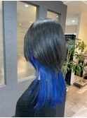 ウルフカット×インナーカラー　サファイアブルー♪