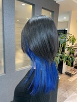 リオリス ヘア サロン(Rioris hair salon)&nbsp;ウルフカット×インナーカラー　サファイアブルー♪
