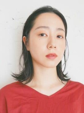 アース 三軒茶屋店(HAIR&MAKE EARTH) 三軒茶屋_レディース_セミロング_黒髪_ブラック_ウェット_オイル