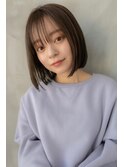 大人可愛い前髪/ミディアム/ボブ/20代30代/原宿/表参道
