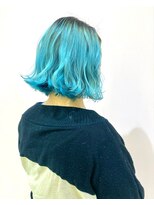 ニューヨーク ニューヨーク 河原町オーパ店(NYNY)&nbsp;2ブリーチで作るシアンブルー