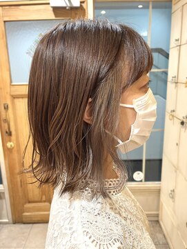 ネオリーブカップ 町田店(Neolive capu) 外ハネボブ×イヤリングカラー【町田/jr町田/町田駅】