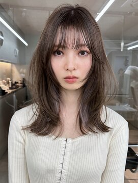 サイン 渋谷(SIGN) ザクザクレイヤーカット巻き方簡単ミディアムロング韓国表参道