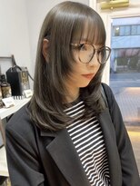 オズ 安積店(OZ)&nbsp;ダブルカラー外ハネボブインナーカラーハイライトケアブリーチ