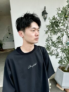 ユイバイラドンナ(Huit by LADONNA) ベリーショート/ダークアッシュ/ニュアンスパーマ/韓国マッシュ