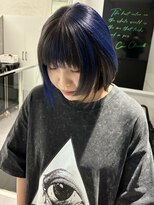 ファイブバイジエクト 堀江(FIVE by The Ect)&nbsp;ネイビーブルー×ブラック　セクションカラー