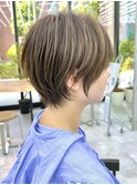 大人ショートボブ丸みショートカットマッシュショート前髪あり