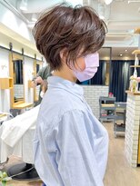 30代40代50代絶壁解消ひし形白髪ぼかし大人ショートボブ【猪狩】