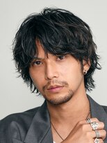 フィフス(fifth)&nbsp;原宿ルーズパーマメンズカットシャドウパーマセンターパート30代