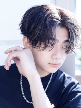 フィフス 大分(fifth) 大分毛流れニュアンスパーマメンズカットセンターパート30代