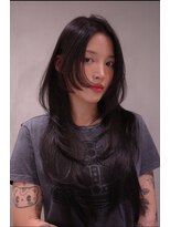 ノーレン 銀座(NOREN)&nbsp;ロングレイヤー　レイヤーカット　韓国レイヤー　顔まわりかっと