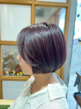 ショート×冬ブラウン