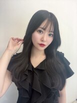 ルージュシー 堀江(RU10C) 切りっぱなしボブヘアカラーアッシュグレーバレイヤージュ