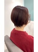 50代60代ショート白髪ぼかし似合わせカット