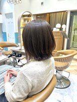 ロンド レグリーズ 立川(Lond leglise) ミニボブレイヤー/レイヤーカット/ダークアッシュ/顔周り/立川