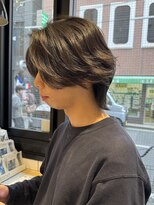 パーク(PAAQ)&nbsp;ニュアンスパーマメンズウルフセンターパートメンズカット