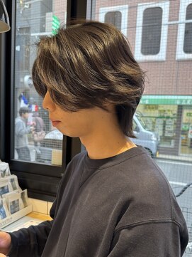 パーク(PAAQ) ニュアンスパーマメンズウルフセンターパートメンズカット