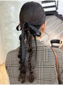 編み下ろし お呼ばれヘア 結婚式 ヘアセット 成人式 20代*