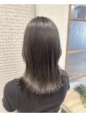 斜めバング/グレージュカラー/シルキーベージュ/新宿