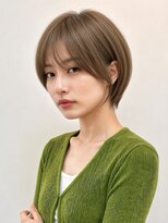 ミィ 浦和(mee) 透明感カラー ボブ 前髪 ショート カラー ブリーチ&ダブルカラー
