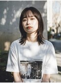 若松河田曙橋ミディアムレイヤーカット外ハネ20代30代40代