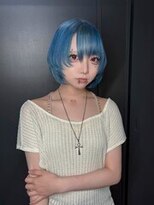 コエル(KOER)&nbsp;118. ダークブルー/ベリーショート/クラゲ/ダブルカラー