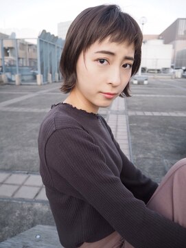 ヘアープレイス ヴィブ(hair place VIVE) マッシュウルフベビーバング アッシュベージュ抜け感スタイル