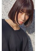 大人可愛い20代30代40代小顔ワンサイドショートボブ丸み前下がり