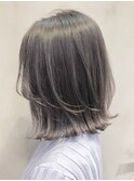 グレーボブ_くびれヘアビタミンカラーメルティカラー_ba316001