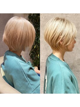 バンプ ギンザ(BUMP GINZA) 透明感ハイトーン小顔ショートボブ30代40代【NAYUMI】