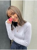 【＃地毛ハイライト】×ブルーグレージュ