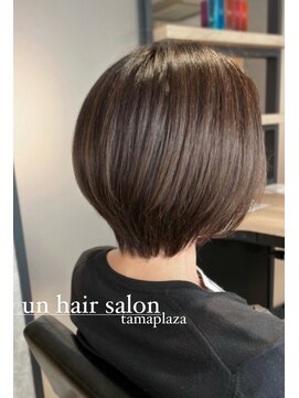 アン たまプラーザ(un) 骨格補正立体ショート/イルミナカラー/髪質改善オージュア
