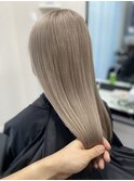 【lamchele】ロイヤルグレージュ×ブリーチカラー