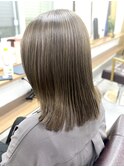 バレイヤージュ髪質改善レイヤー透明感白髪染めグレージュ中野