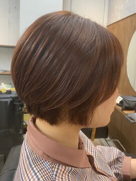 リッチ 菊名店(Rich) 丸みショートボブ　くびれショート　オレンジブラウン　30代40代