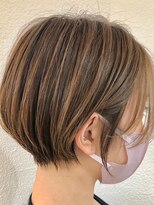 サンタフェ 岐阜島店(Santa'Fe) 丸みショート/ライトブラウン/ハイライト