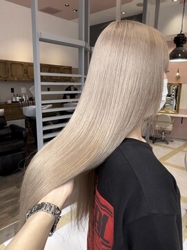 リー 梅田(Lee) ブリーチ履歴2~3回必須/髪質改善カラー/ミルクティーベージュ