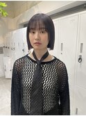 ◎切りっぱなしボブ縮毛矯正ミニボブストレートパーマ