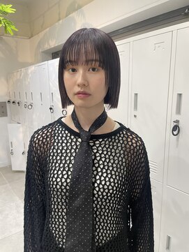 メゾンアクア 表参道(Maison ACQUA) ◎切りっぱなしボブ縮毛矯正ミニボブストレートパーマ
