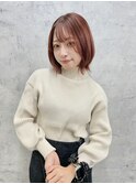 レイヤーボブ/ピンクオレンジ
