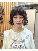 外ハネウェーブボブ