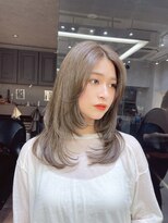 ロンドガーネット 池袋(Lond garnet) ワイドバングイメチェン美髪外ハネボブ+レイヤーカット韓国/池袋
