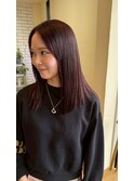 20代30代大人可愛い小顔センターパートストレートスカーレット