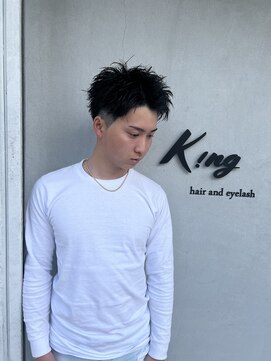 メンズサロン キング 高槻店(Men’s salon K!ng) 波巻きツイストスパイラルパーマ/フェザーパーマ/眉毛/メンズ