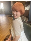 オレンジピンクなマッシュ・フレンチガール・個性を活かして