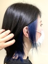 アズール 草加(azule) イヤリングカラー　ブルー　ブリーチ1回　【草加駅/東口】
