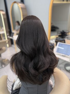 ロンドメリア 天神大名店(Lond Melia) イメチェンヘアスタイル美髪のススメワイドバングブルーブラック