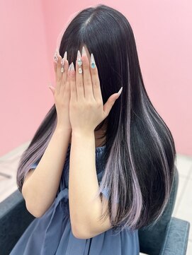 シーズン 大阪(SEASON) 【エクステ】レイヤーカット/パープルヘア/大阪梅田駅